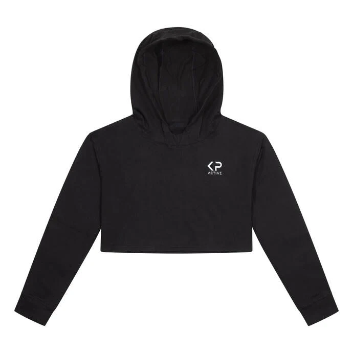Cropped Hoodie Black - Image 4