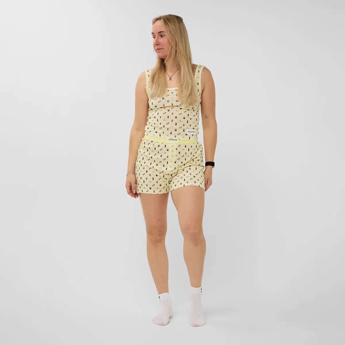 PYJAMA SET YELLOW SHORT - Image 4