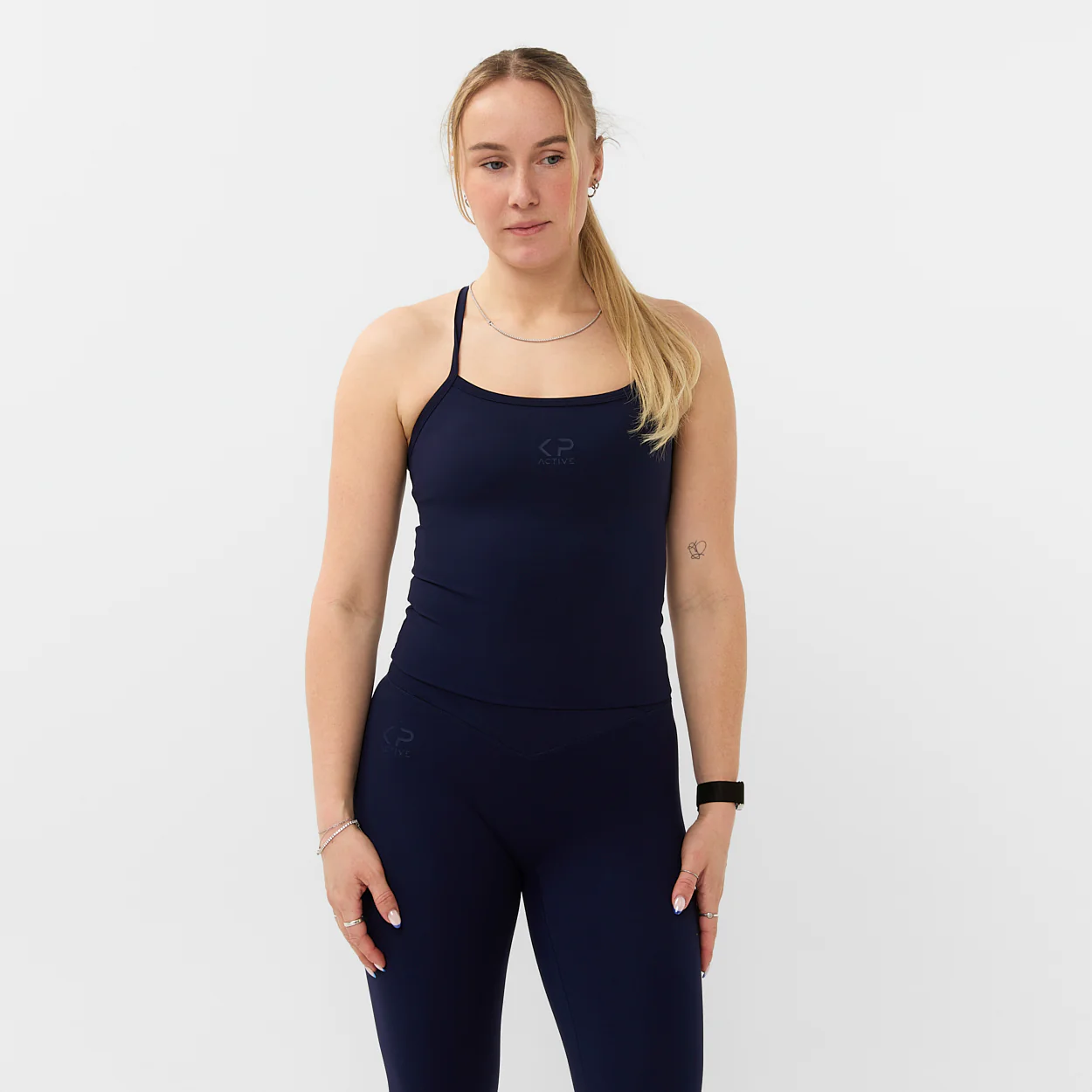 V-SHAPE TOP NAVY